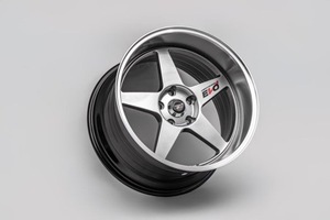 <strong>Spin</strong>-Pressed Wide Rim Front/Rear Electroplated Silver Edges Highly Polished Modified Burst Turtle Pattern Five-Spoke Wheel <strong>Hubs</strong> - Product Image 5