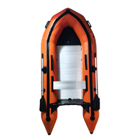 Bateau gonflable en PVC de haute qualité Bateau en caoutchouc pliable de 3.3 mètres avec un dériveur de pêche au sol en aluminium