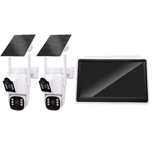 10.1Inch Đầy Đủ Màu Sắc Tầm Nhìn Ban Đêm Màn Hình Hệ Thống Năng Lượng Mặt Trời Điện 4MP Ống Kính Kép Máy Ảnh Bộ Dụng Cụ Phát Hiện Chuyển Động Thẻ SD Cửa Hàng Bán Lẻ Chống - Product Image 2