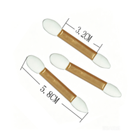 Applicateur de fard à paupières jetable double face à embout éponge ovale, outil de maquillage portable pour les yeux, idéal pour les salons de beauté et l'usage quotidien