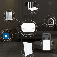 Interruptor Inteligente Zigbee de 4 Canales y 1000w con Cable Neutro, Interruptores de Luz Tuya Zigbee