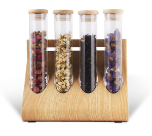 Tre trong suốt Ống nghiệm thủy tinh giá với Jar cà phê đậu hoa trà con dấu Jar sữa trà cửa hàng khô hàng hóa hiển thị đứng - Product Image 5