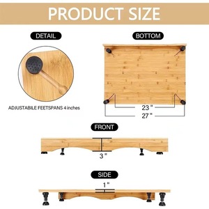 Bamboo Cutting Board 75x54cm Multifunction Kitchen <b>Stove</b> Cover Rectangle Wood Chopping Block - Product Image 3