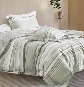 Set Copripiumino in Cotone 100% con Stampa a Righe e Geometrica, Lussuoso <span class=keywords><strong>per</strong></span> Adulti, Tessuto 200TC, 40 Doppie Fili, Blu, 4 Pezzi, ISO9001 - Product Image 5