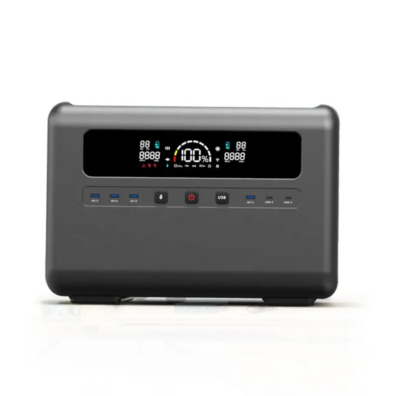 Nhanh chóng phí 2400 Wát Trạm điện cầm tay tinh khiết Sine Wave Inverter tất cả trong một năng lượng mặt trời Máy phát điện