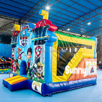 Château gonflable écologique Paw Patrols pour enfants, avec toboggan, capacité de 300 kg, amusement en plein air pour les enfants