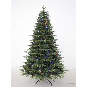 Sapin de Noël LED blanc chaud de 300 cm en PE/PVC, ignifuge, pour décoration de fêtes - Grande Vente - Product Image 5