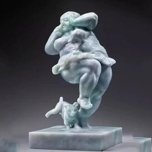 Sculptures en marbre de <span class=keywords><strong>femmes</strong></span> <span class=keywords><strong>obèses</strong></span> <span class=keywords><strong>nues</strong></span>, faites à la main et écologiques, tailles personnalisables pour les décorations de jardin en extérieur - Product Image 6