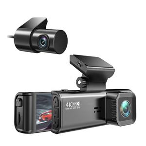 Caméra de voiture à double caméra de tableau de bord 3.18 pouces 4K avant et 1080P arrière GPS à vision nocturne avec fonction d'enregistrement et contrôle d'application WiFi - Product Image 1