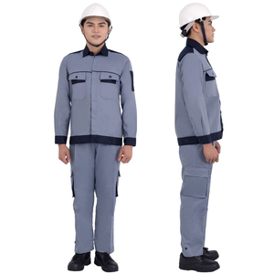 เสื้อยูนิฟอร์มสำหรับคนงานเสื้อแจ็กเก็ตแขนยาวผ้าโพลีเอสเตอร์ผ้าฝ้ายทนทานงาน OEM - Product Image 5