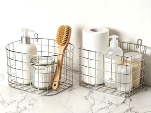 Scaffale Minimalista Rettangolare in <span class=keywords><strong>Ferro</strong></span>/Acciaio Inox da Parete Senza Foratura a Singolo Ripiano per Cucina con Scarico - Stile INS - Product Image 2