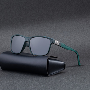 Lunettes de soleil polarisées Lafuma à monture carrée pour hommes, verres TAC anti-reflets UV400, monture en plastique et métal, noires, pour la conduite en extérieur - Product Image 2