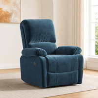 Fauteuil inclinable moderne en tissu, fauteuil inclinable manuel, fauteuil de salon, fauteuil rembourré doux
