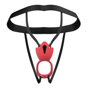 Suxue Vib rating Cock Ring mit Rose Clitoral Stimulator Vergnügen <span class=keywords><strong>Penis</strong></span> Ring Vibrator Paare Adult Sexspielzeug für Männer Frauen - Product Image 4