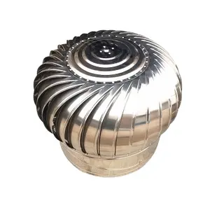 New Stock Arrival Stainless Steel 200mm Non Powered Fan Hood Roof Natural Ventilator