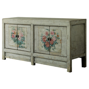 Credenza Buffet Cinese Antica Laccata in Stile <span class=keywords><strong>Shabby</strong></span> Chic - Product Image 2