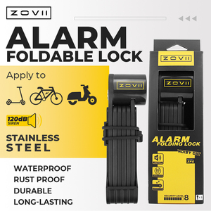 <span class=keywords><strong>Antivol</strong></span> de vélo pliable portable de haute qualité avec alarme, en acier trempé, pour moto, étanche IP67 - Product Image 1