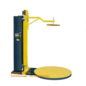 Automatic Turntable Pallet wrapper with top platen/pallet wrapping machine/stretch film wrap machine