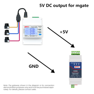 มิเตอร์วัดพลังงานดิจิตอลสามเฟส EM4371 0.33V แบบ Modbus สำหรับคอยล์โรโกวสกี้อัจฉริยะ 3 ตัว EM4371 0.33V มิเตอร์วัดพลังงานดิจิตอลสามเฟส EM4 - Product Image 2