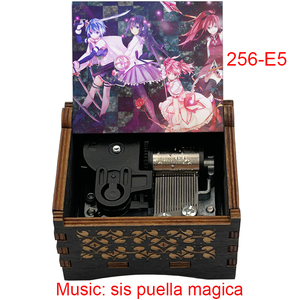Boîte à musique vintage en bois souvenir carrée Puella <span class=keywords><strong>Magica</strong></span>, Puella Magi <span class=keywords><strong>Madoka</strong></span> <span class=keywords><strong>Magica</strong></span> pour la décoration de la maison, cadeaux pour enfants et familles - Product Image 2