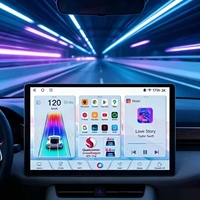 Autoradio QLED 13 pouces Android 14 Qualcomm 6115 8 cœurs 2,0 GHz 4 Go de RAM 64 Go de ROM Écran tactile CarPlay sans fil Android Auto GPS