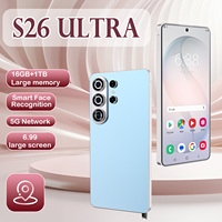Smartphone S26 Ultra 5G de 6.9 Pulgadas, Cámara de 108MP, 16GB + 1TB, Batería de 8000mAh con Carga Rápida, Reconocimiento Facial, Pantalla OLED de 90Hz, Doble SIM