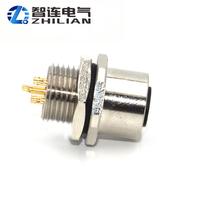 M12 amphenol ip67 aire plug PCB 4pin conector de metal