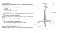 Chariot informatique médical intégré Meden M1 Compact, structure peu encombrante, doté de roulettes professionnelles à roulement fluide et d'un verrouillage sécurisé