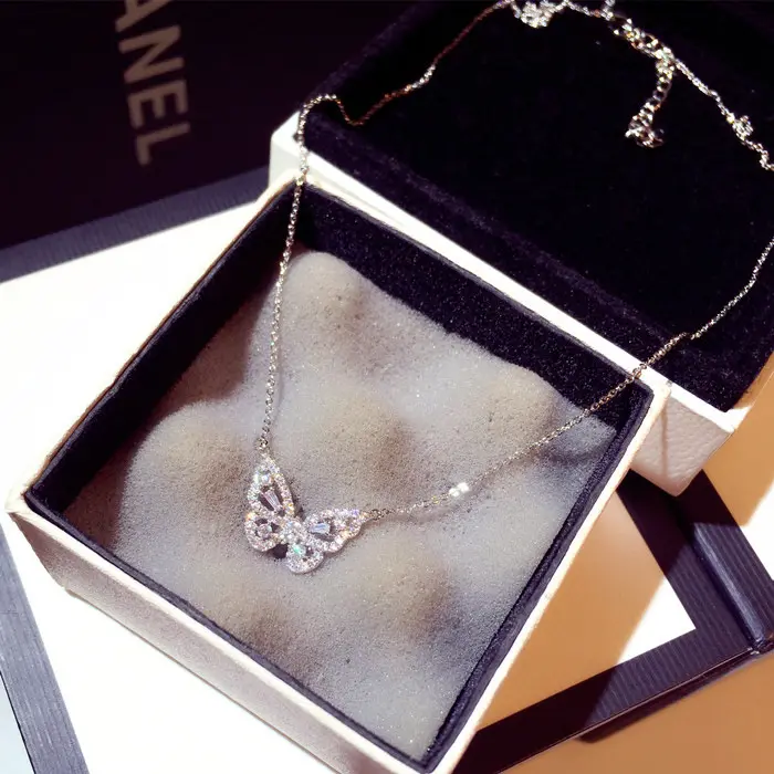 Женское серебряное дизайнерское минималистское ожерелье joyas plata 925 al por mayor, Серебряное 18-каратное позолоченное Двойное сердце
