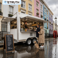 Camion de restauration Wetruth USA Standard avec équipement de cuisine complet, restaurant mobile personnalisé pour café, pizza, barbecue et traiteur