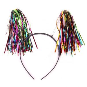 Halloween Custom Mardi Gras Boppers Funny Tinsel Ponytail Head Bopper Tassel <b>Headband</b> for Christmas Party - Product Image 3