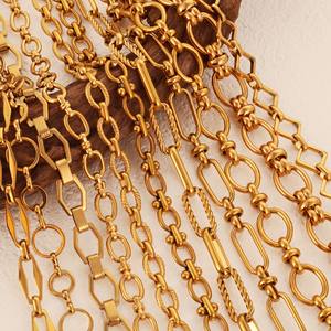 थोक 18k सोने की प्लेटेड डीवीडी श्रृंखला हार स्टेनलेस स्टील हार श्रृंखला थोक हाइपोएलर्जेनिक वाटरप्रूफ तिरनिश मुक्त गहने - Product Image 1