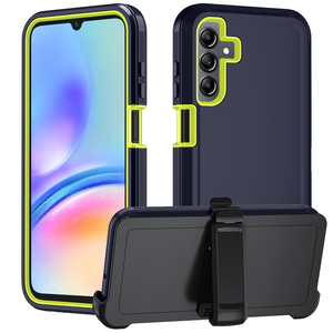 Pour <span class=keywords><strong>Samsung</strong></span> A05s A 15 A25, étui de téléphone lourd 3-en-1 antichoc défenseur pince arrière étui de protection complet - Product Image 4