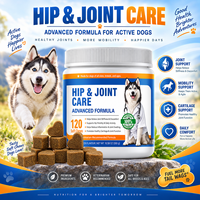 Compléments à mâcher doux pour chiens pour le soutien avancé des articulations de la hanche - Saveur poulet - Glucosamine/Chondroïtine/MSM/Collagène/Acide hyaluronique - Mobilité