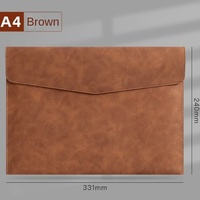 Sac de classement A4 en cuir Yunzhi avec logo imprimé numériquement transfrontalier, porte-documents professionnel modèle 20240319 pour billets et documents