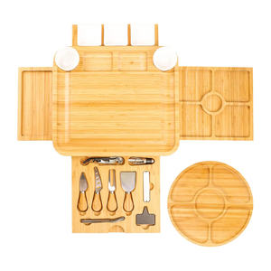 Ensemble de planche <span class=keywords><strong>à</strong></span> <span class=keywords><strong>fromage</strong></span> en bambou durable en gros blocs <span class=keywords><strong>à</strong></span> découper multifonctionnels de haute qualité <span class=keywords><strong>plateau</strong></span> de service durable pour la viande - Product Image 5