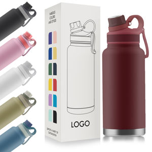 Bouteille d'eau isotherme en acier inoxydable personnalisée avec logo, 32 oz, pour boissons chaudes et froides - Product Image 1