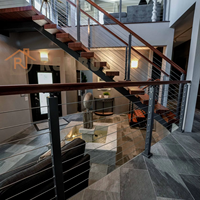 Système de garde-corps pour escalier en acier inoxydable 304 Reilbu, 36 pouces, design moderne, utilisation extérieure, garde-corps d'escalier personnalisables, garantie 5 ans
