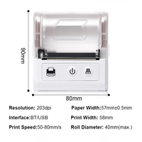 Printer Bt reciet nirkabel portabel saku Mini termal Sdk Android Bluetooth 58mm