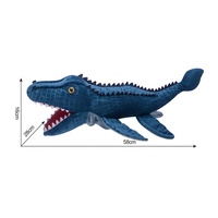 Dragon bleu lumineux en peluche poupée marionnette à main en peluche simuler animaux tête marionnette à main pour enfant Spinosaurus Triceratops peluche jouet