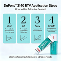 Revêtement Conforme en Silicone RTV Monocomposant Haute Transparence Premium Type 3140 pour la Protection des Circuits Imprimés et des Composants Électroniques