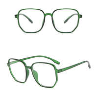 Lunettes à monture optique carrée surdimensionnées, verres unisexes, anti-lumière bleue, pour ordinateur, bon marché, en stock