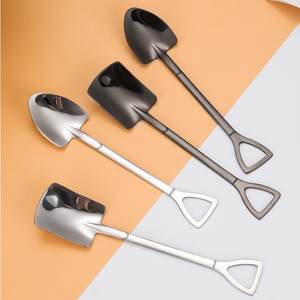 LFS <span class=keywords><strong>Pelle</strong></span> à Offres Spéciales <span class=keywords><strong>Rétro</strong></span> Cuillère à tête carrée Cuillère en acier inoxydable <span class=keywords><strong>Pelle</strong></span> en fer Cuillère à café Cuillère à crème glacée - Product Image 1