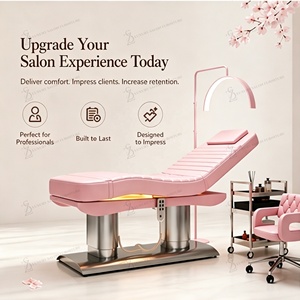 Table <span class=keywords><strong>de</strong></span> massage <span class=keywords><strong>de</strong></span> luxe en acier inoxydable argenté, chauffante, inclinable, 4 moteurs, électrique, pour soins du visage, lit <span class=keywords><strong>de</strong></span> beauté, traitement médical, salon, lit pour extensions <span class=keywords><strong>de</strong></span> cils - Product Image 4