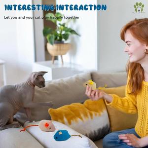 Fast Delivery Interactive Cat <b>Mice</b> Toys - Plush Catnip <b>Mouse</b> Shaped Biting Toys for Indoor Cats Custom Packaging - Product Image 4