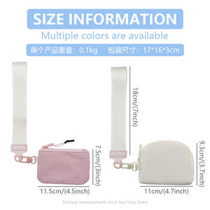 Lululemon cüzdan değiştirme için 2 ayrılabilir anahtarlıklar taşınabilir su geçirmez bozuk para cüzdanı ile kadın moda çift kılıfı bileklik - Product Image 3