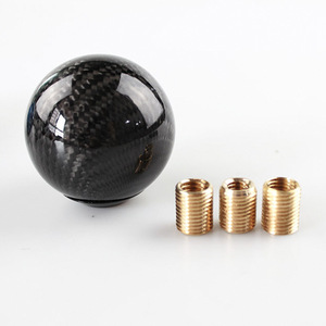 Carbon Fibre Car Gear <b>Knob</b> Round Carbon Fiber <b>Shift</b> <b>Knob</b> Automatic Transmission - Product Image 4