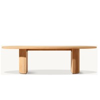 Ensemble de table et chaises de salle à manger d'extérieur en teck de qualité supérieure, trois pièces, pour villas, balcons, résistant à l'eau, anti-UV, design nord-américain