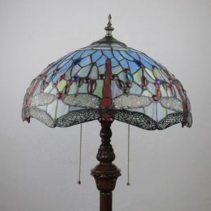 Lámpara de Pie Europea LED Hecha a Mano con Pantalla de Vidrio Tiffany LongHuiJing, Base E27, Decoración de Hogar de Lujo - Product Image 5