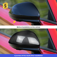 Accessoires de rétroviseurs latéraux de voiture en fibre de carbone véritable pour Dodge Charger 2024-2026